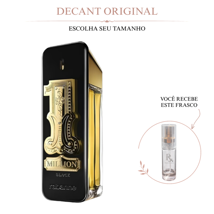 Decant 1 Million Black Rabanne - escolha o tamanho