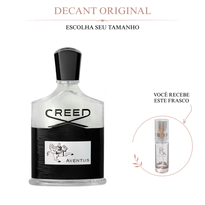Decant Creed Aventus e frasco de envio