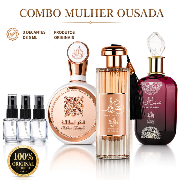 COMBO MULHER OUSADA ( vai 5ml do sabah, 5ml do fakhar e 5ml do durrat) total 15ml