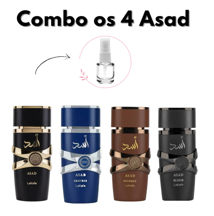 KIT DECANT COM OS 4 ASAD DE 5ml cada!