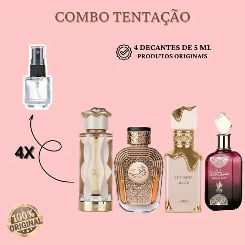 COMBO TENTACAO 4 DECANTES DE 5ML