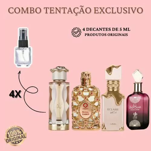 COMBO TENTACAO EXCLUSIVO 4 DECANTES DE 5ML