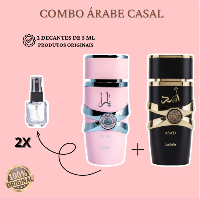 Combo Arabe - casal 2 decants 5ml cada Yara e Asad