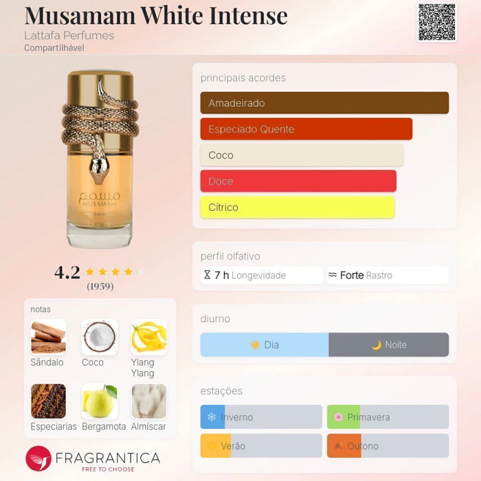 Notas olfativas — DECANT MUSAMAM WHITE