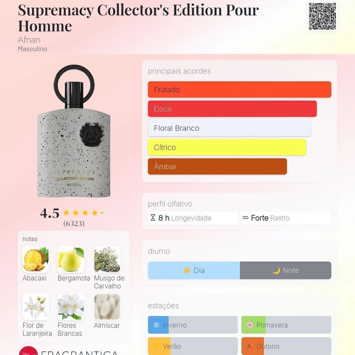 Notas olfativas — DECANT SUPREMACY COLLECTORS EDITION AFNAN