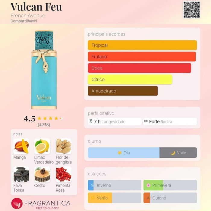 Notas olfativas — DECANT VULCAN FEU